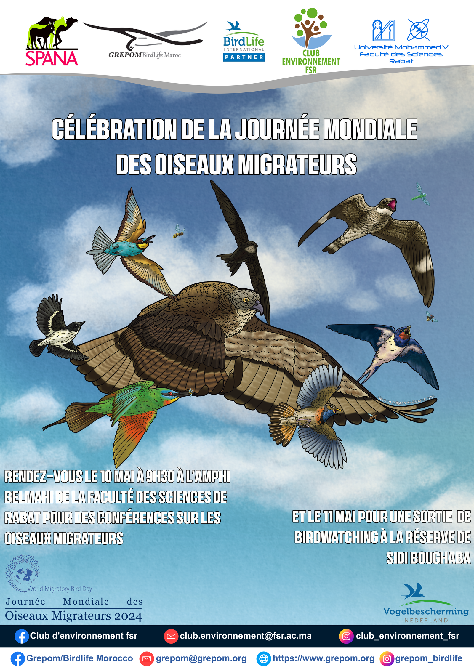 World Bird Day illustrated poster